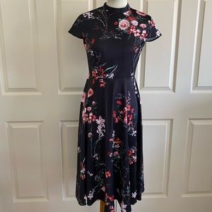 Black floral maxi dress size SMALL